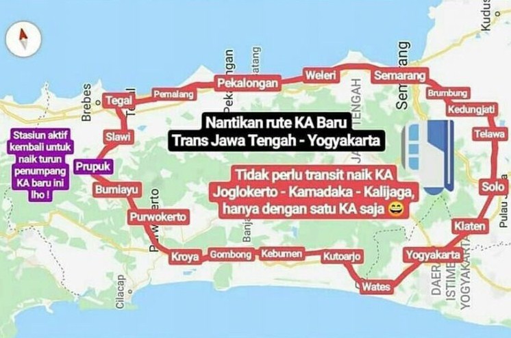Rute Kereta Api Baru JogloSemarKerto | Headline.co.id