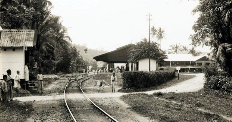 Emplasemen Stasiun Pulau Aie tahun 1915