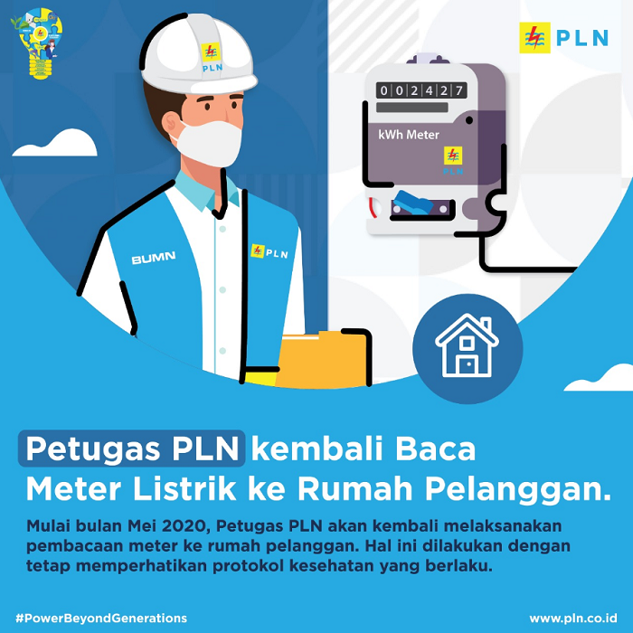 PLN lakukan catat meteran listrik
