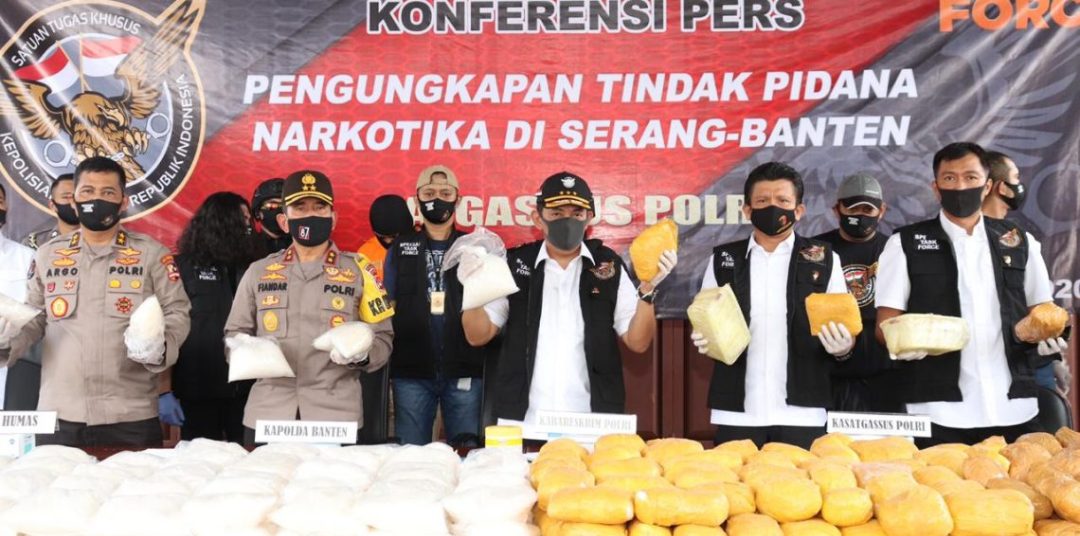 Polri gagalkan penyelundupan Narkoba di Serang Banten. (Foto: Polri)