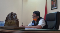 Gubernur Banten Wahidin Halim dalam Rapat Evaluasi Koordinator Gugus Tugas Percepatan Penanganan covid-19 Provinsi Banten