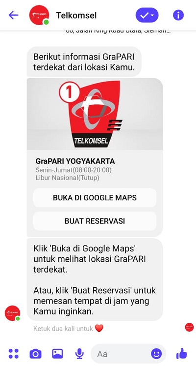 Cara Menemukan Lokasi Grapari Telkomsel terdekat dengan Veronika Asisten Virtual