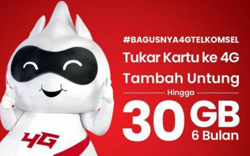 Mantap! Upgrade Kartu Telkomsel 4G Lewat Bisa Dapat Kuota 30