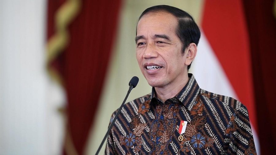 Presiden Joko Widodo saat menyampaikan sambutan secara virtual dalam