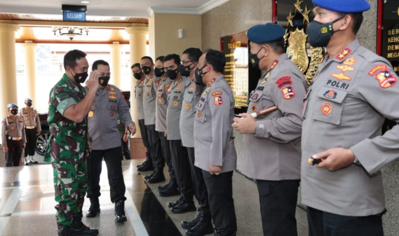 Panglima TNI Andika Perkasa Bersama Kapolri Kapolri Jenderal Listyo Sigit Prabowo