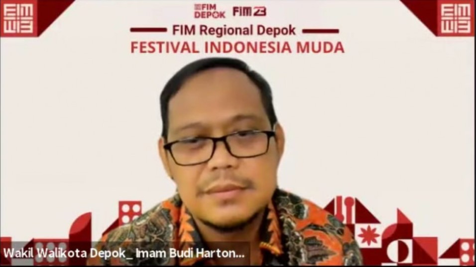 Wakil Wali Kota Depok, Imam Budi Hartono memaparkan sejumlah permasalahan Kota Depok pada Festival Indonesia Muda