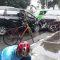Kecelakaan beruntun melibatkan lima kendaraan terjadi di Jalan Sudirman