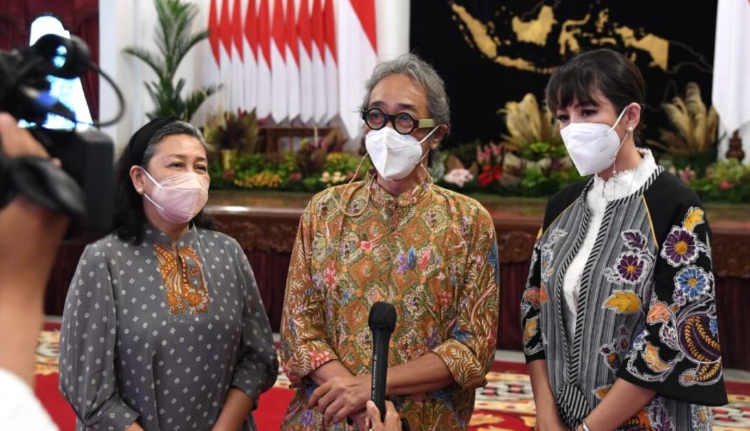 Para seniman menyampaikan harapannya kepada Presiden mengenai pelaksanaan kegiatan pertunjukan seni budaya di Tanah Air selama masa pandemi di Istana Negara