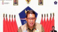 Ketua Satuan Tugas Penanganan COVID-19 Letnan Jenderal TNI Suharyanto dalam Konferensi Pers Penyesuaian Regulasi Perjalanan Aman COVID-19 secara daring