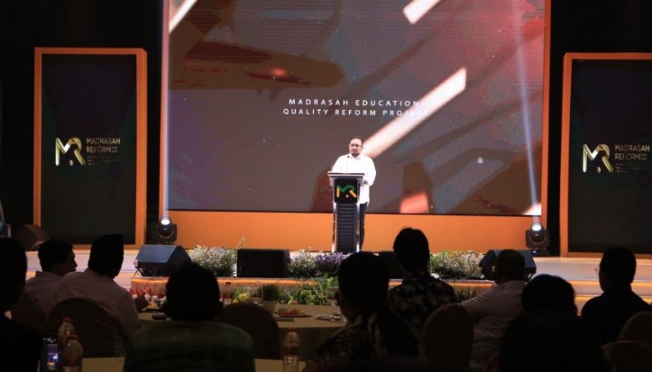 Menteri Agama Republik Indonesia Yaqut Cholil Qoumas Menghadiri Madrasah Education Quality