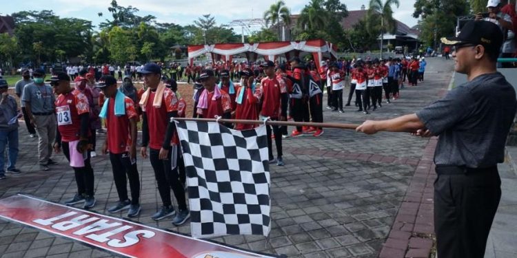 Disporapar Kabupaten Boyolali menggelar lomba Gerak Jalan dengan rute sejauh 28 kilometer