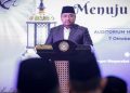 Menteri Agama Yaqut Cholil Qoumas dalam sambutannya Meneladani Rasulullah SAW Menuju Indonesia Maju