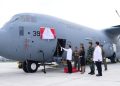 Presiden Joko Widodo menyaksikan langsung penyerahan pesawat C-130J-30 Super Hercules A-1339 dan C-130H A-1315