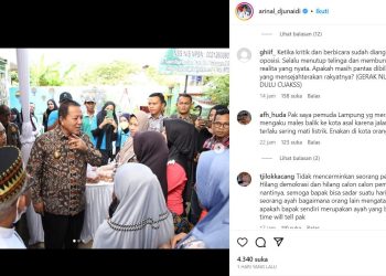 Tangkapan Layar netizen serbu postingan instagram gubernur lampung