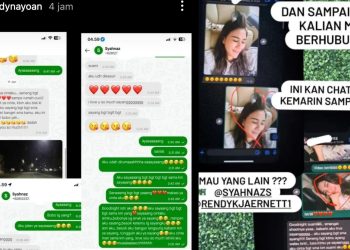 Bukti Chat Selingkuh Syahnaz Sadiqah dan Rendy Kjaernett