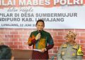 Bupati Lumajang Thoriqul Haq dalam kegiatan kunjungan Tim Penilai Mabes Polri, di Desa Sumbermujur, Kecamatan Candipuro Kabupaten Lumajang