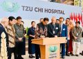 Presiden Joko Widodo meresmikan pembangunan Rumah Sakit Tzu Chi Hospital yang berlokasi di kawasan Pantai Indah Kapuk