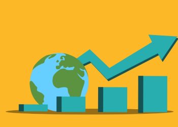 Gambar Ilustrasi dunia pertumbuhan statistik bagan