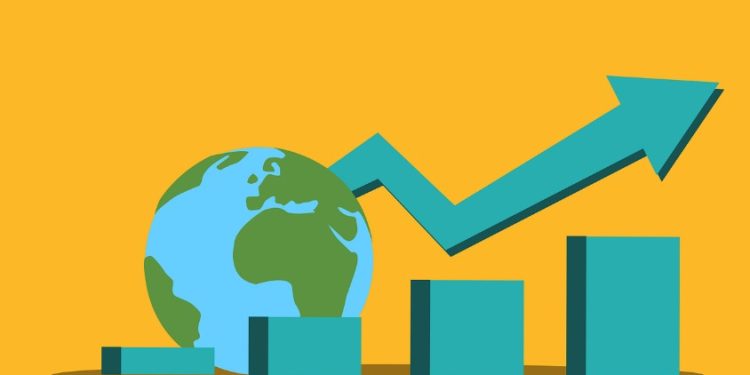 Gambar Ilustrasi dunia pertumbuhan statistik bagan