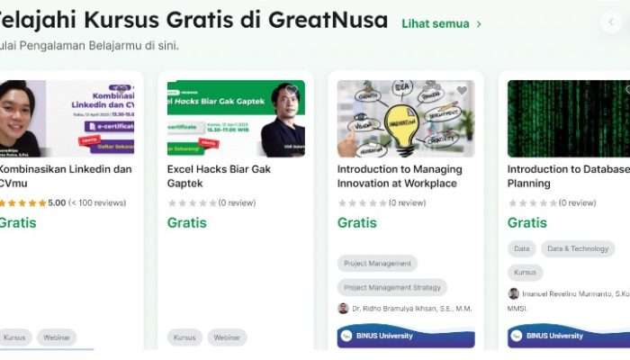 Kursus Gratis Great Nusa