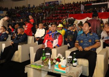 Pembukaan Pornas Korpri XVI, di GOR Indoor Kompleks Stadion Jatidiri