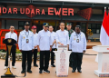 Presiden Joko Widodo meresmikan Bandar Udara Ewer di Kabupaten Asmat, Provinsi Papua Selatan