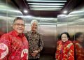 Megawati bersama Ganjar dan Hasto