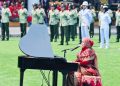 Penampilan spesial dari penyanyi Putri Ariani pada peringatan Hari Ulang Tahun (HUT) Ke-78 Kemerdekaan Republik Indonesia di Halaman Istana Merdeka