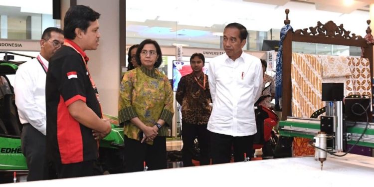 Presiden Joko Widodo menghadiri acara LPDP Fest, yang digelar di Kasablanka Hall, Jakarta