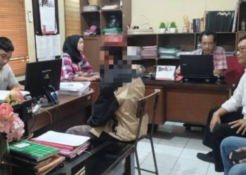 Salah satu korban saat menjalani pemeriksaan oleh Satgas TPPO Polres Purworejo