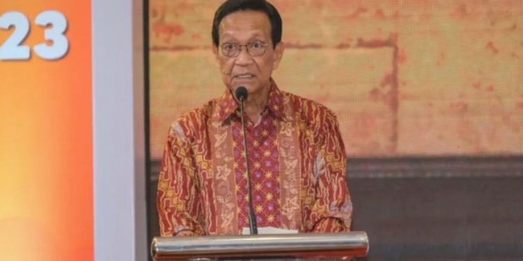 Gubernur Daerah Istimewa Yogyakarta Sri Sultan Hamengku Buwono X dalam Peer Learning Meeting Nasional 2023 di Yogyakarta