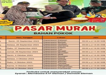 Jadwal Pasar Murah di Kabupaten Sleman