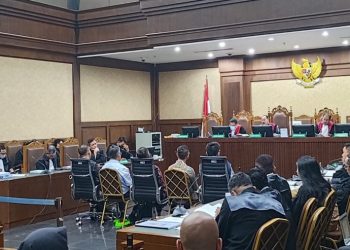 Komisaris PT Solitech Media Sinergy Irwan Hermawan memberikan keterangan dalam persidangan BTS Kominfo di PN Jakpus