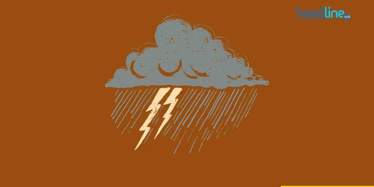 Ilustrasi Gambar Hujan Badai