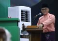 Menteri PANRB Abdullah Azwar Anas memberikan sambutan saat penutupan Seleksi Tilawatil Qur’an dan Musabaqah Al-Hadits Tingkat Nasional Tahun 2023 yang digelar di Jambi