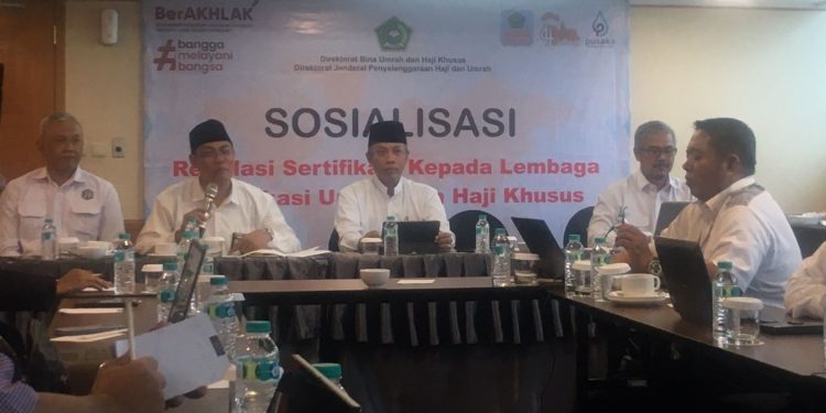 Sosialisasi Regulasi Sertifikasi kepada Lembaga Sertifikasi Umrah dan Haji Khusus