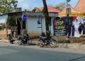 Spanduk Stop Pungli Terpasang di dekat Pos TPR Gunungkidul