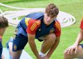 Tim Nasional Spanyol U-17 Sedang mengikuti sesi latihan di Lapangan Gelora Samudra