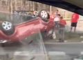 Penyebab Mobil Merah Terbalik di Ringroad Selatan