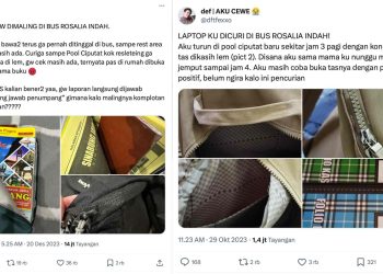 Viral Penumpang Rosalia Indah Kehilangan Barang di Bus Saat melakukan perjalanan