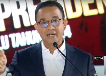 Foto Anies Baswedan Dalam Debat Capres Pemilu 2024