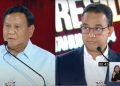 Foto Anies dan Prabowo dalam Debat Capres Ke 3