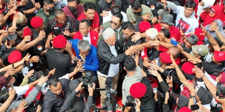 Ganjar Pranowo saat melakukan kampanye