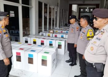 Polres Kediri Kota Jaga Ketat Gudang KPU