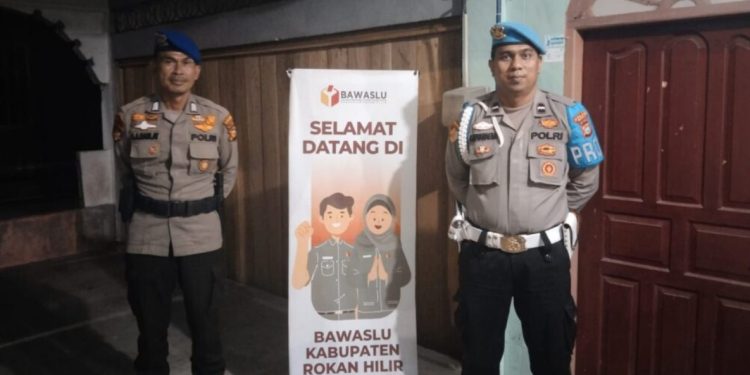 Satgas Pam Bawaslu Kabupaten Polres Rohil Cek Aset dan Ruangan