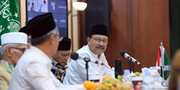Sekretaris Jenderal Pengurus Besar Nahdlatul Ulama Saifullah Yusuf saat rapat pengurus PBNU