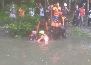 Tim SAR Gabungan Menemukan Korban Anak 13 Tahun Tengelam di Sungai Konteng Bantul