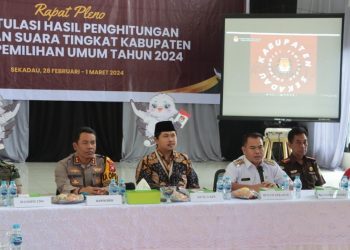 Forkopimda Sekadau Hadiri Rapat Pleno Hasil Pemilu