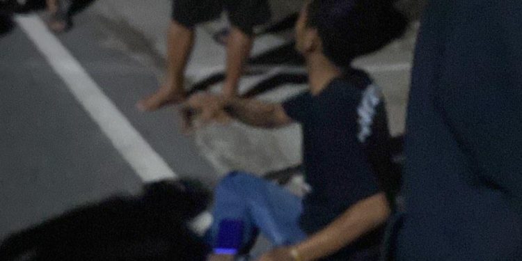 Foto Korban terjatuh akibat diteriaki oleh terduga pelaku klitih