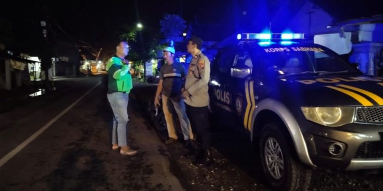 Personil Polsek Rejotangan, Polres Tulungagung, Polda Jatim melakukan patroli di sejumlah tempat yang rawan